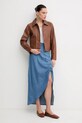 Pepe Jeans bőrdzseki HILLARY PL402542 barna SS25