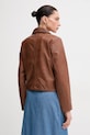 Odzież Pepe Jeans kurtka skórzana HILLARY PL402542 brązowy
