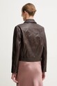 Odzież Weekend Max Mara kurtka skórzana 2515441021600 brązowy