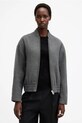 Куртка-бомбер з домішкою вовни AllSaints HACKNEY з підкладкою сірий W012OB