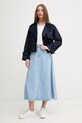 United Colors of Benetton sacou din bumbac 2RGCDW034 bleumarin SS25