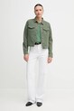 United Colors of Benetton giacca di jeans in cotone 2RZVDN00N verde SS25