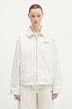adidas Originals geaca Pinstripe H Jacket cu captuseala bej JJ3476