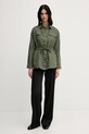 United Colors of Benetton kurtka lniana 2AGHDN07Q zielony SS25