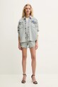 Džínová bunda Guess W5GN90.D5LQ2 modrá SS25