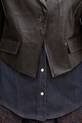 Andersson Bell blazer Hybrid Faux-Leather Blazer brown awa683w