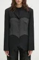 Andersson Bell wool blazer Corset Inserted Blazer black awa684w