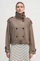 Хлопковая куртка Tommy Hilfiger с подкладкой коричневый WW0WW43933