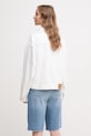 Ruházat Calvin Klein Jeans pamut kabát J20J225181 fehér