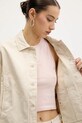 Tommy Jeans jachetă de bumbac DW0DW20230 bej