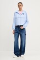 Μπουφάν Tommy Jeans DW0DW20672 μπλε SS25