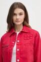 Red Bull Racing x Pepe Jeans giacca di jeans COACH JACKET rosso RL400015R40