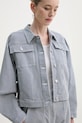 MUNTHE kurtka jeansowa bawełniana FAMKE 251150025106 niebieski