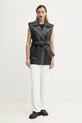 Bruuns Bazaar gilè in pelle BBW4350 nero SS25