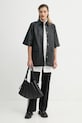 Шкіряна куртка Bruuns Bazaar BBW4358 чорний SS25