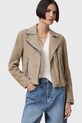 Semišová bunda AllSaints SUEDE bez kapucne béžová W097LB