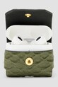 AllSaints husă airpod din piele AIRPOD W274XC verde SS25