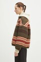 Odzież Visvim kurtka puchowa dwustronna z domieszką wełny Liner Jkt Jacquard Blanket 325105013006 zielony