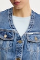 Guess Jeans kamizelka jeansowa granatowy W5GN74.D5M46