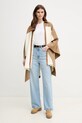 MACKAGE poncho wełniane MOLY beżowy SS25