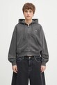 Carhartt WIP cotton sweatshirt Hooded Nelson Jacket cotton gray I033830.87GD