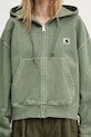 Carhartt WIP hanorac de bumbac Hooded Nelson Jacket verde I033830.1YFGD