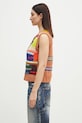 Martine Rose wool blend gilet Handknit Zip 967YA16800 multicolor SS25