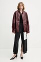 MM6 Maison Margiela geacă S62AN0148.M35455.211 burgundia SS25
