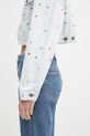 Bavlnená rifľová bunda Fiorucci Confetti Dot Cropped Denim W02SPDJA308DN03DN08