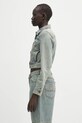 Джинсовая куртка Marine Serre Moon Laser Denim Cropped WJA041A.CDEN0003 голубой SS25