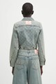 Одежда Джинсовая куртка Marine Serre Moon Laser Denim Cropped WJA041A.CDEN0003 голубой