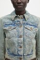 Джинсовая куртка Marine Serre Moon Laser Denim Cropped голубой WJA041A.CDEN0003
