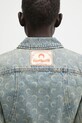Джинсовая куртка Marine Serre Moon Laser Denim Cropped WJA041A.CDEN0003 голубой