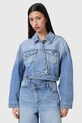 AllSaints geaca jeans AKI CROSSOVER necaptusit albastru W007OC