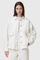 AllSaints geaca jeans HETTIE FRAY necaptusit alb W007PC