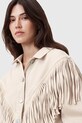 AllSaints jachetă de bumbac MARLENE FRNGE W057OC bej SS25