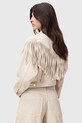 AllSaints jachetă de bumbac MARLENE FRNGE bej W057OC