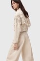 AllSaints jachetă de bumbac MARLENE FRNGE W057OC bej