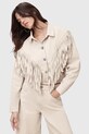 AllSaints jachetă de bumbac MARLENE FRNGE W057OC
