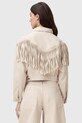 AllSaints jachetă de bumbac MARLENE FRNGE W057OC