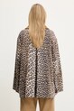 Ρούχα Μπουφάν GANNI Printed Canvas Midi W0391 καφέ