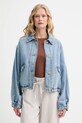 Levi's geacă din denim JANIS UTILITY JACKET necaptusit albastru 001FV