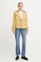 Bombažna jakna Sisley 227YLN05Q rumena SS25