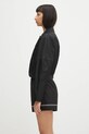 Μπουφάν GANNI Duchesse Nylon Short W0462 μαύρο SS25