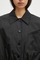 Μπουφάν GANNI Duchesse Nylon Short W0462 μαύρο