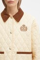 Sporty & Rich kurtka H&W Crest Nylon Cropped Quilted beżowy OW027620241CR01