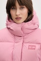 Páperová bunda Tommy Jeans ružová DW0DW21624