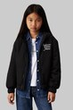 Дитяча куртка-бомбер Calvin Klein Jeans з капюшоном чорний IG0IG02796.128.176.PPYA