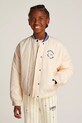 Детская куртка-бомбер Tommy Hilfiger с подкладкой бежевый KG0KG08312.128.176.PPYA