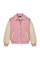 Дитяча куртка-бомбер Tommy Hilfiger KG0KG08316.128.176.PPYA рожевий SS25